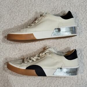 Dolce Vita  Zina Sneaker White & white Leather Women's  8.5